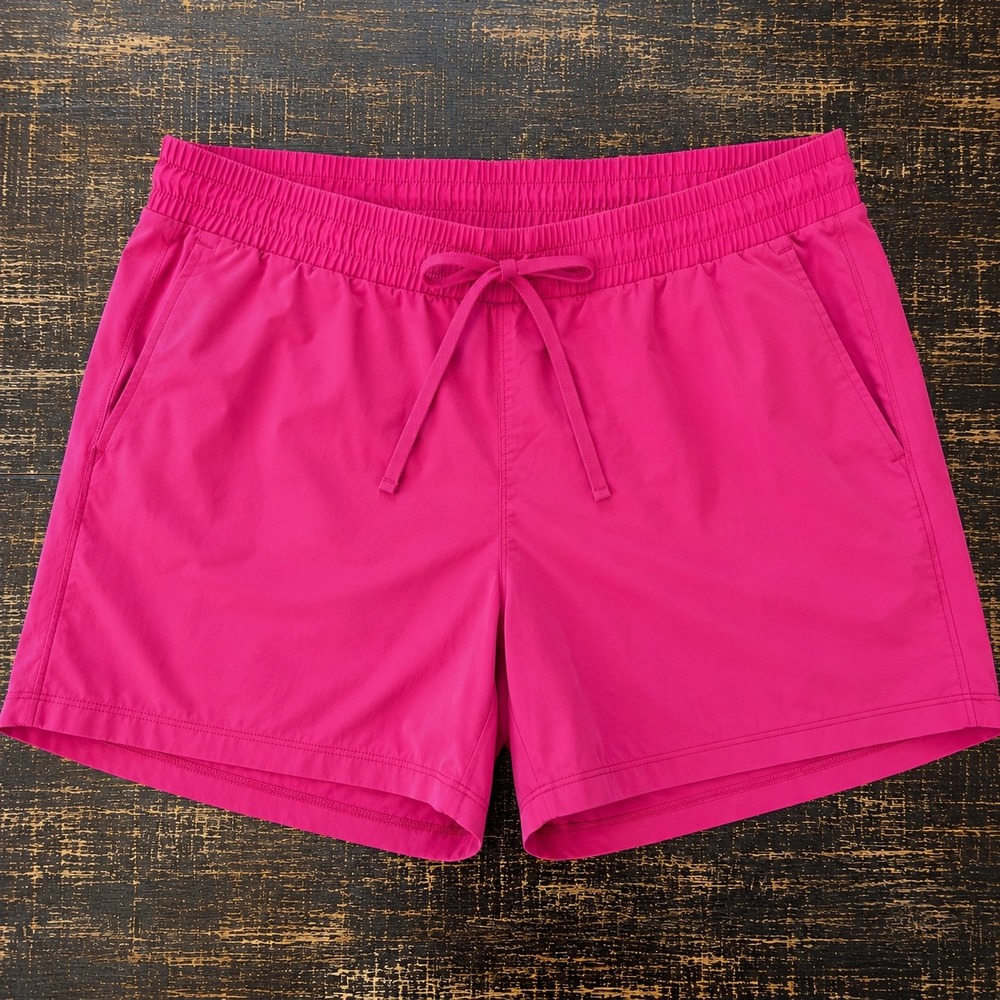 Tuff Athletics Womens Pink Activewear Hiking Shorts Drawstring Pockets Size L